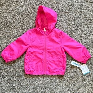 NWT 24M Carter's Bright Pink Hooded Raincoat for Kids